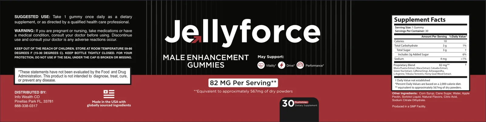 Jelly Force Label Ingredients